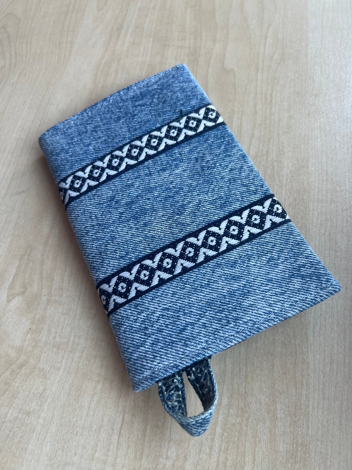 Denim Tütün Kesesi / Stripes
