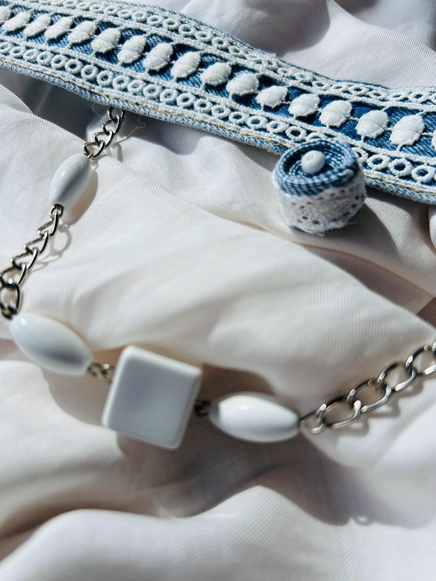 Denim Takı Seri : BEYAZ MELEK