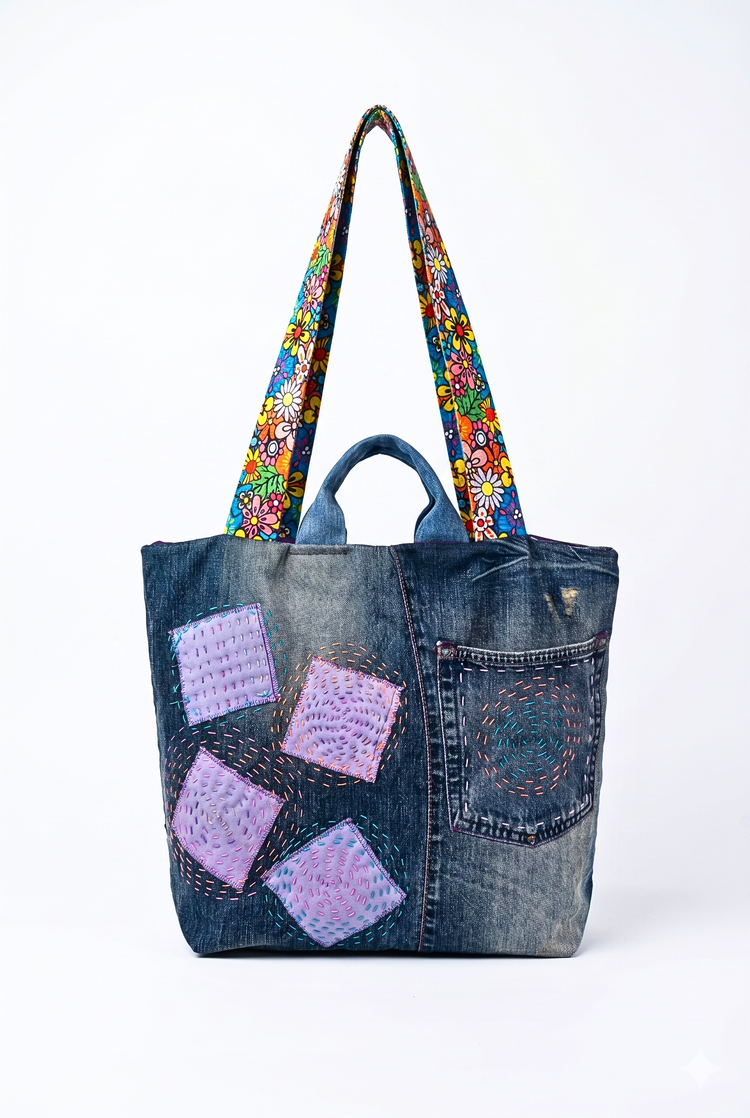 Sashiko & Texture Dikey Görsel