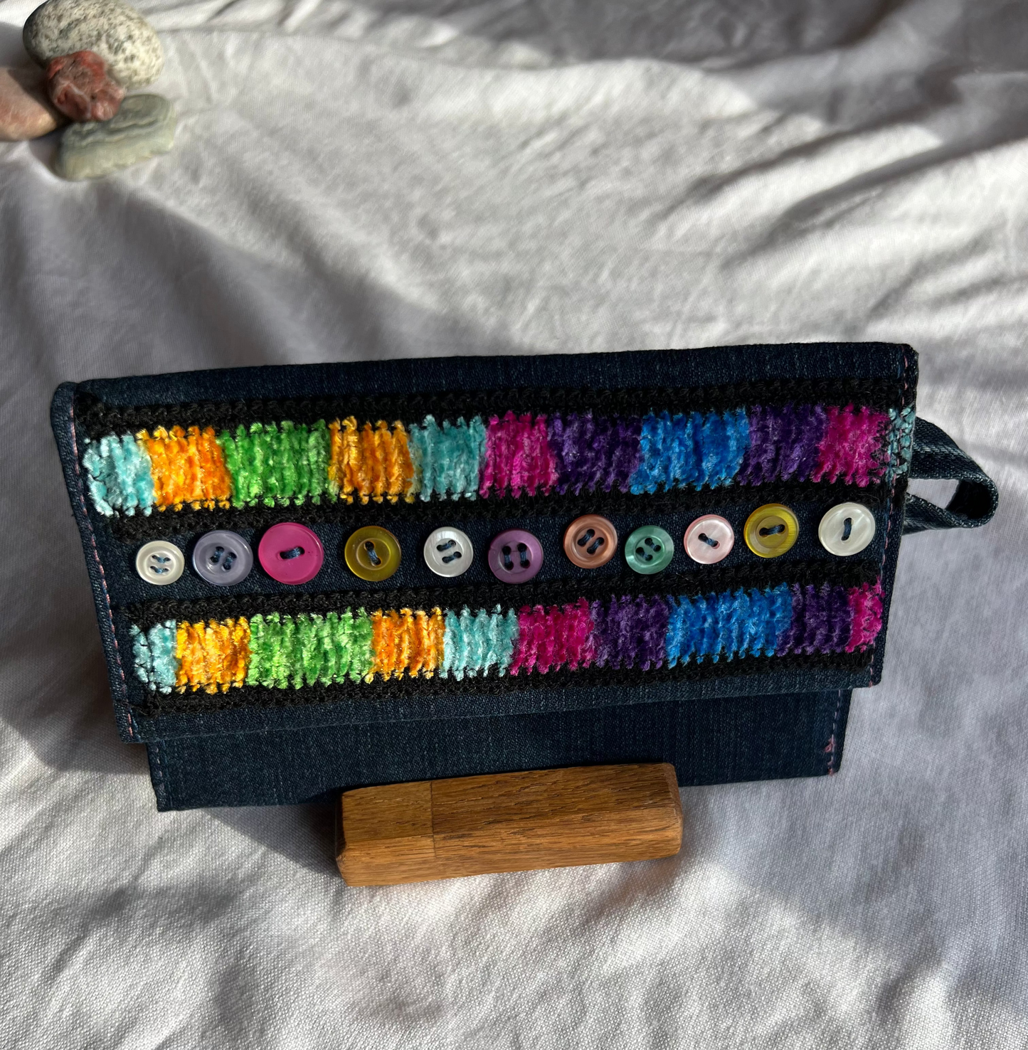 Denim Tütün Kesesi / Rainbow