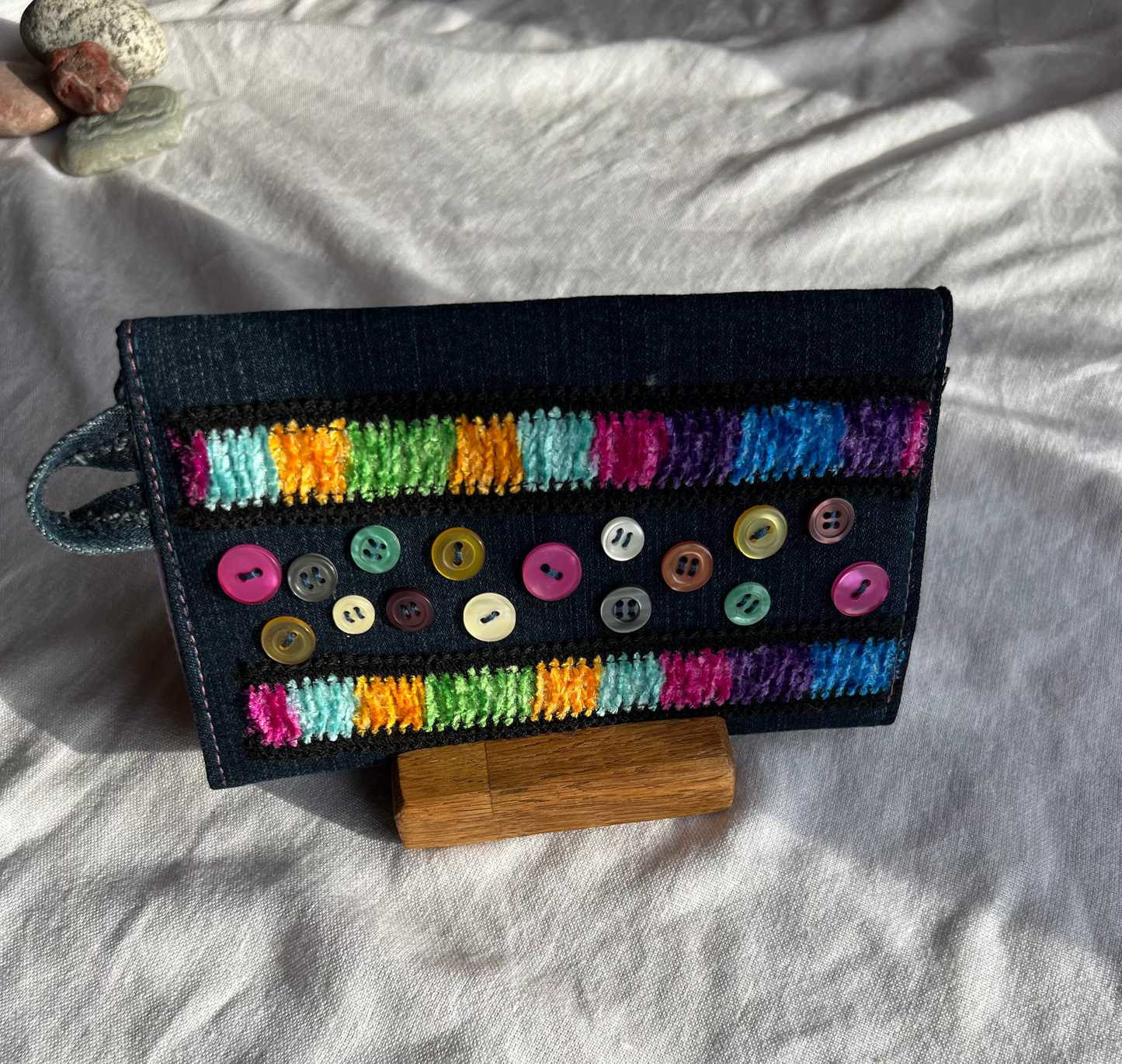 Denim Tütün Kesesi / Rainbow