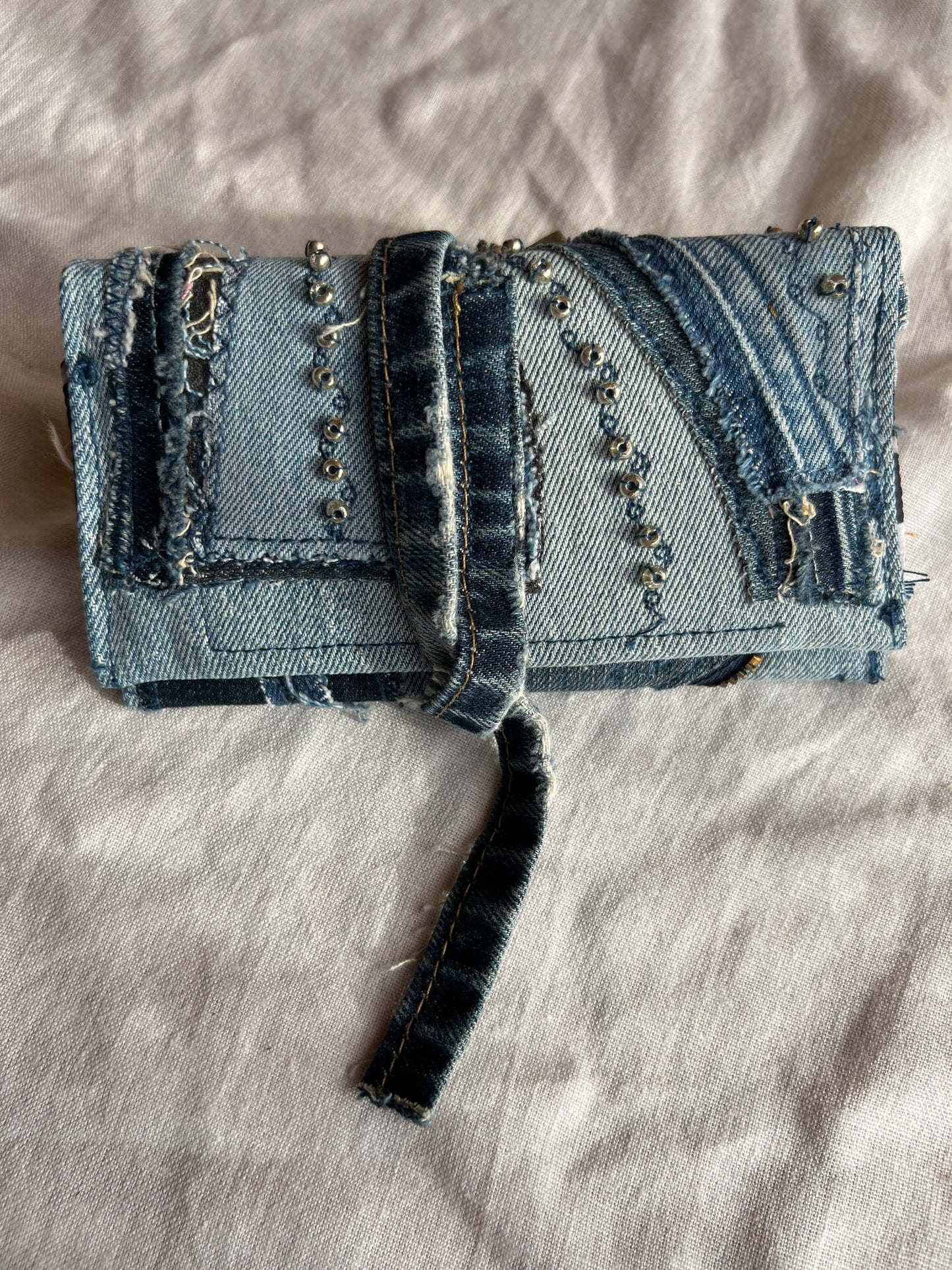 Denim Tütün Kesesi / Zipped