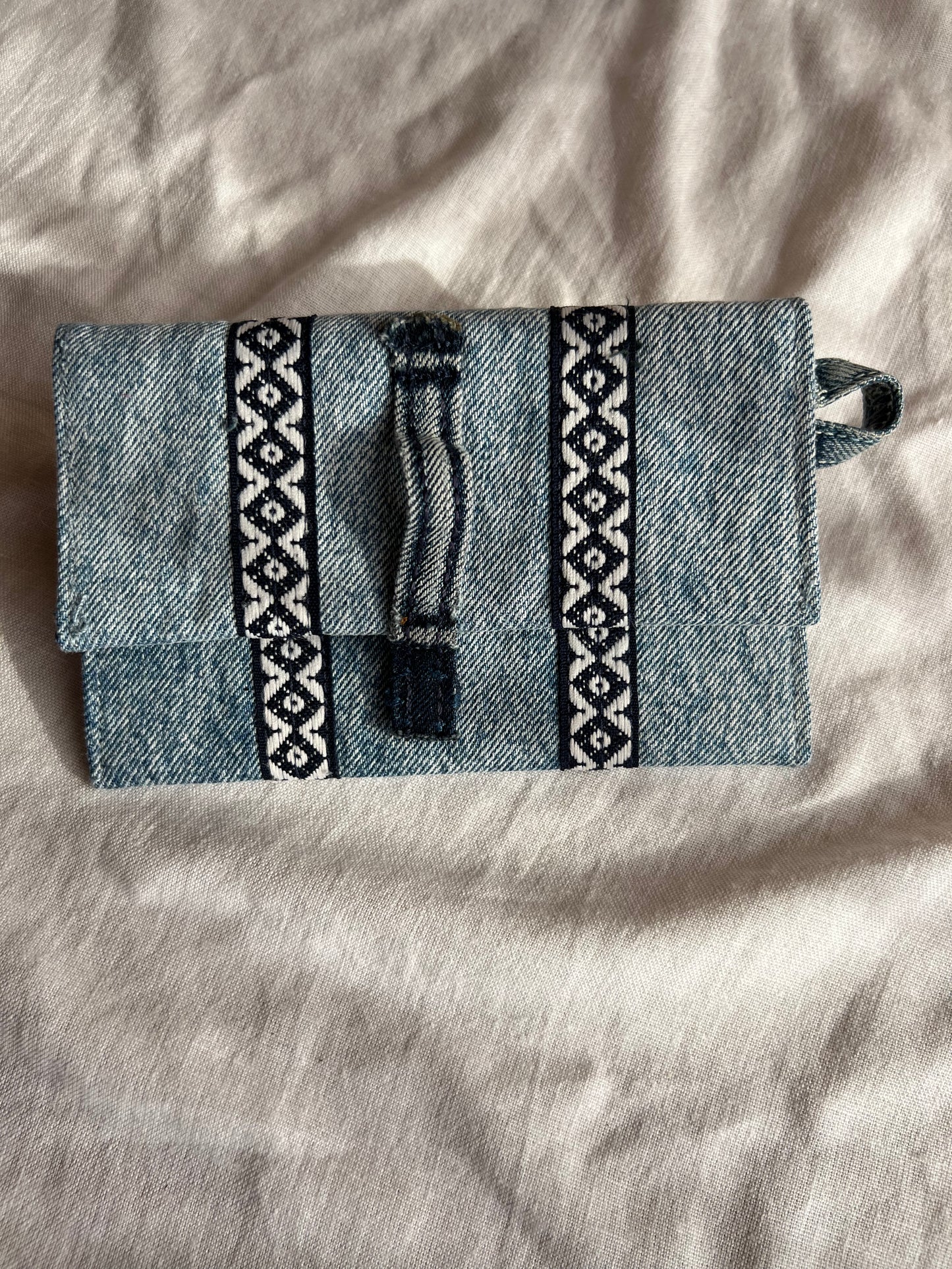 Denim Tütün Kesesi / Stripes