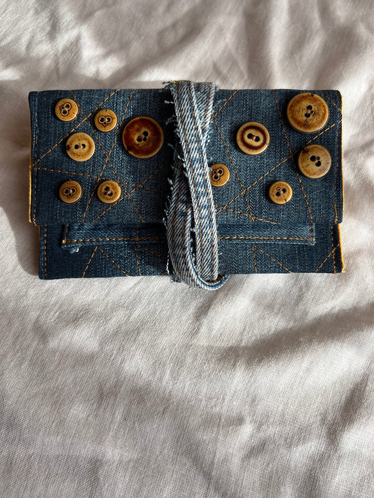 Denim Tütün Kesesi / Buttons