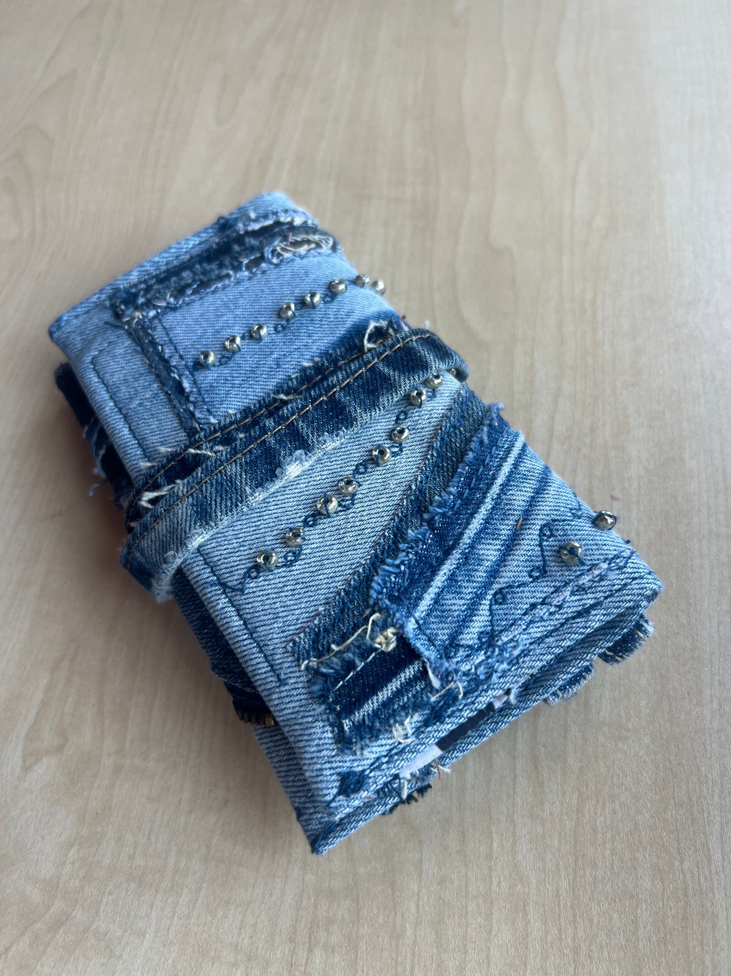 Denim Tütün Kesesi / Zipped