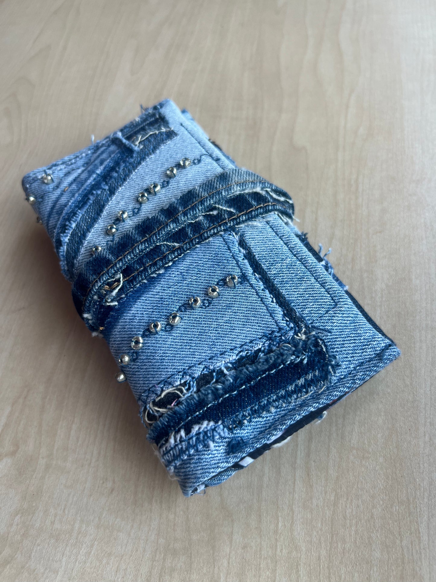 Denim Tütün Kesesi / Zipped