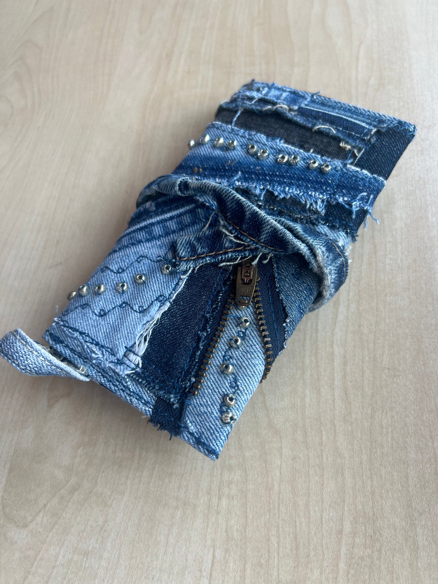 Denim Tütün Kesesi / Zipped
