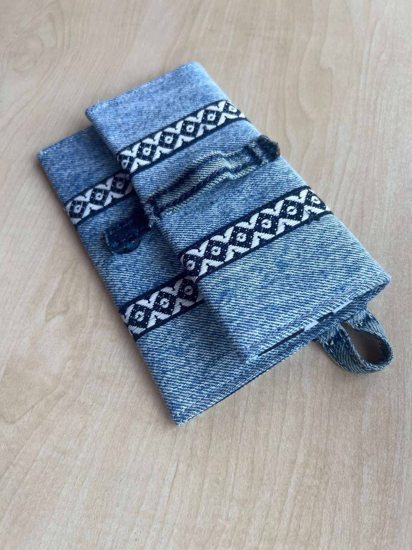 Denim Tütün Kesesi / Stripes