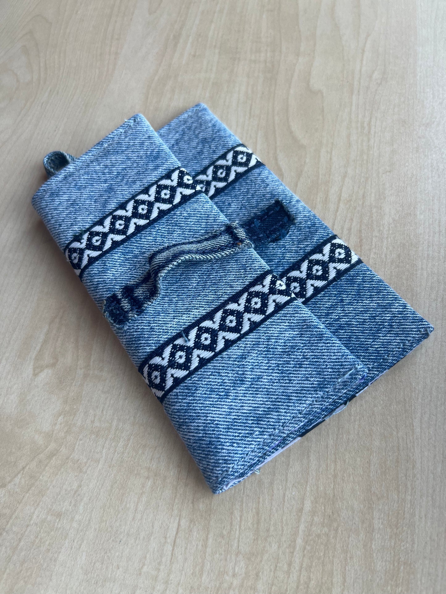 Denim Tütün Kesesi / Stripes