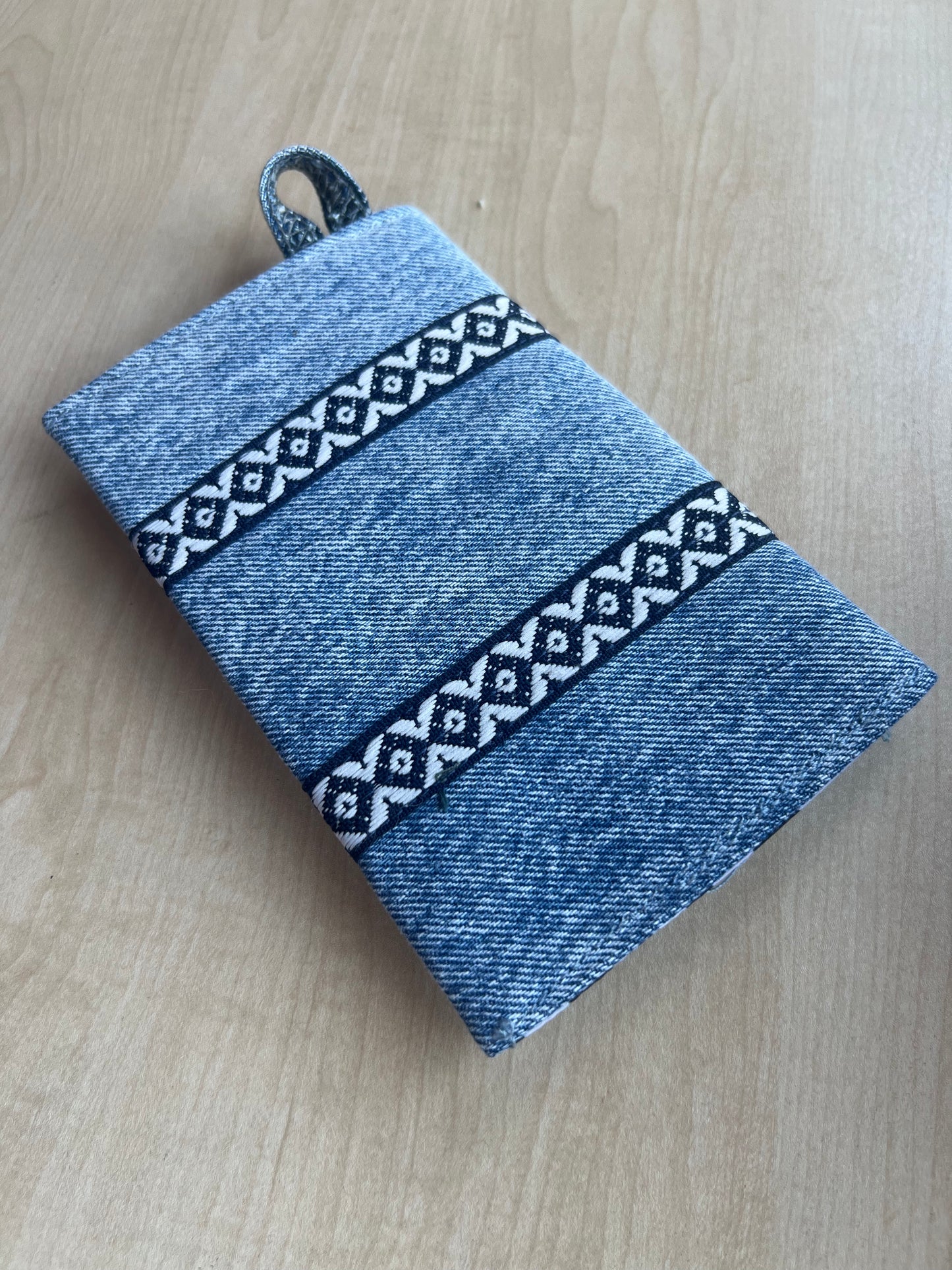 Denim Tütün Kesesi / Stripes