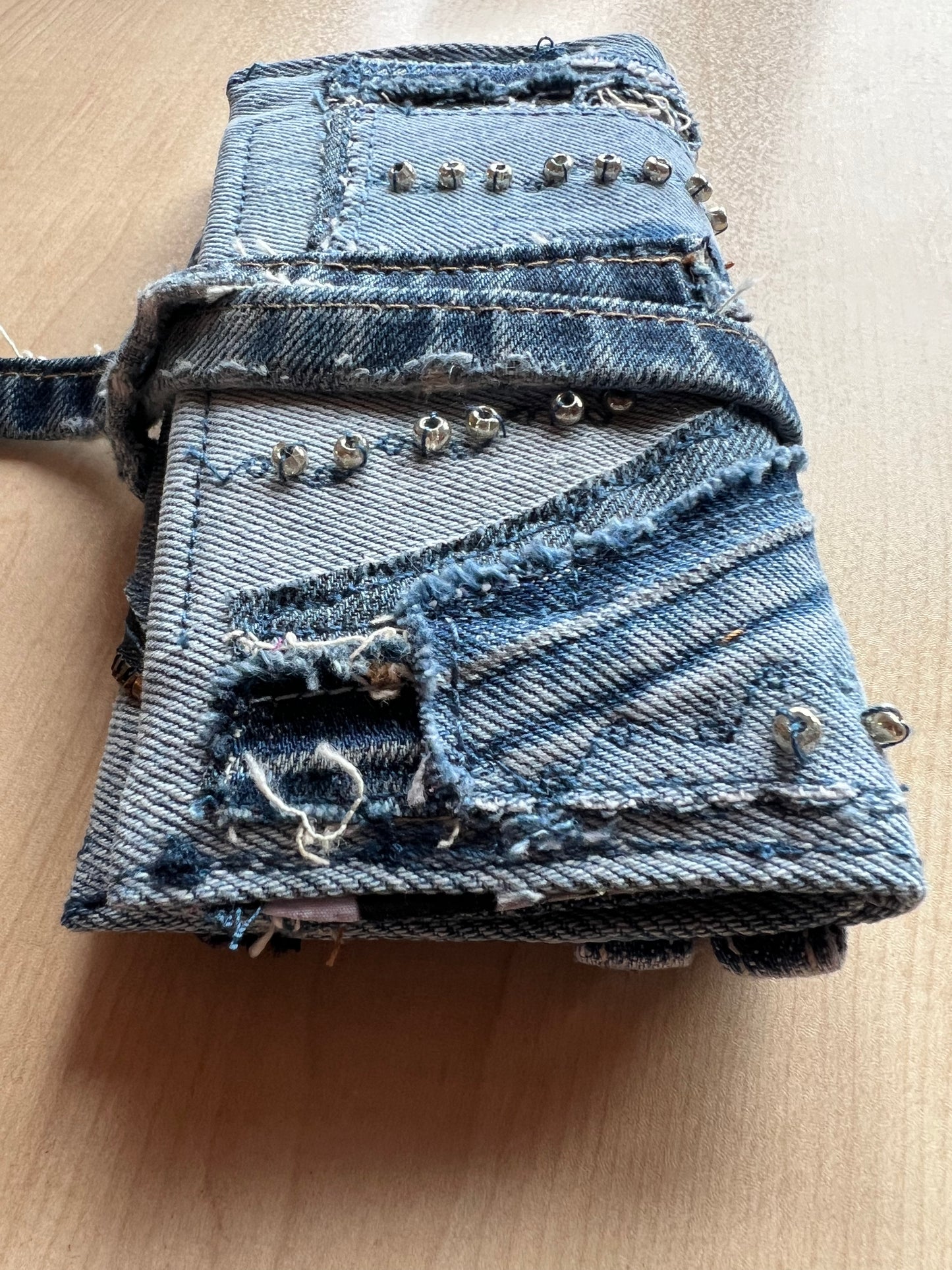Denim Tütün Kesesi / Zipped