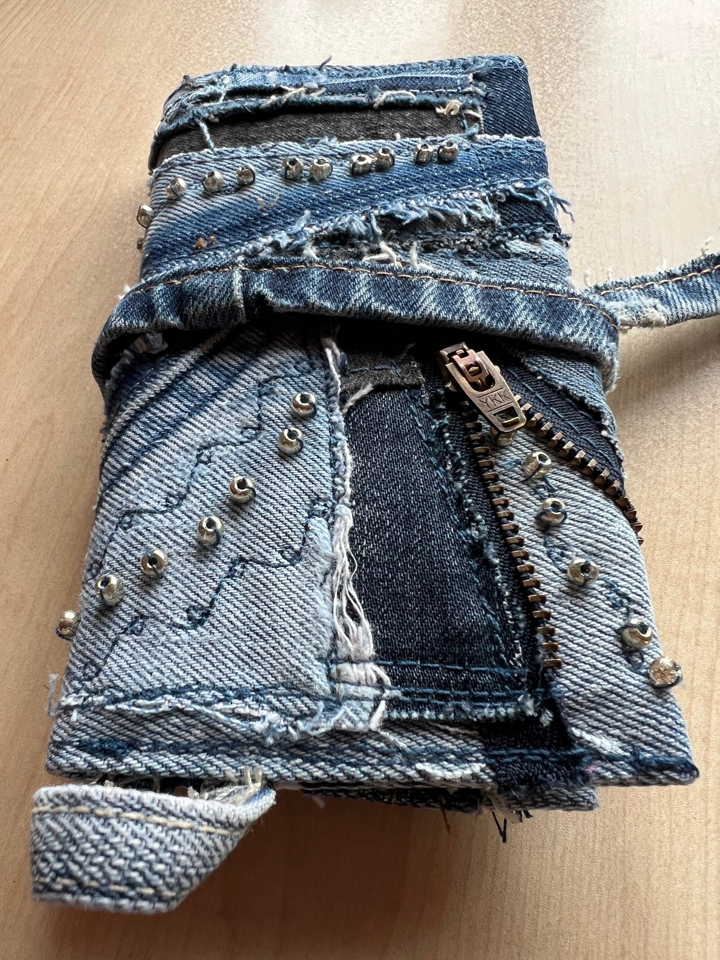 Denim Tütün Kesesi / Zipped