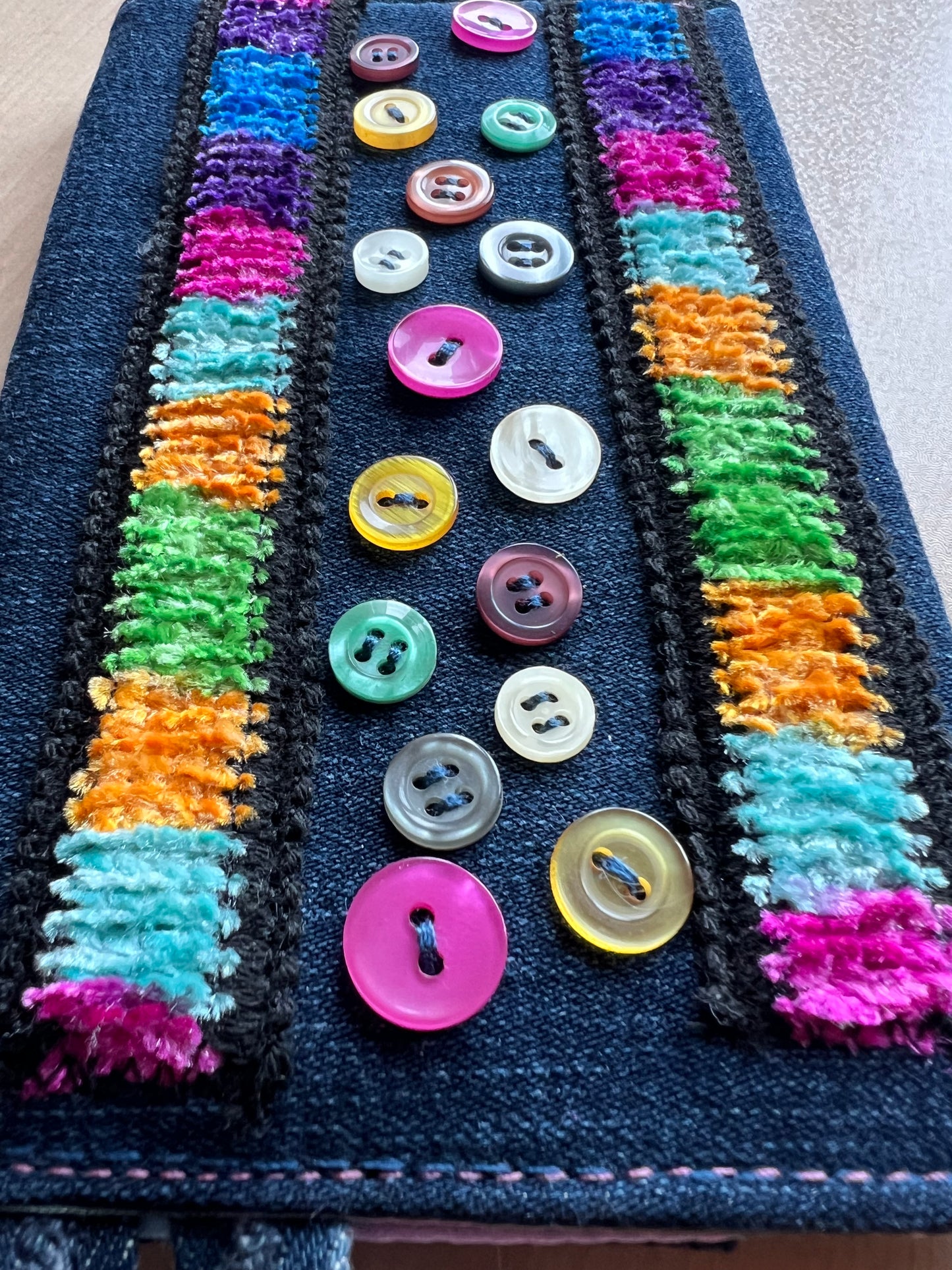 Denim Tütün Kesesi / Rainbow