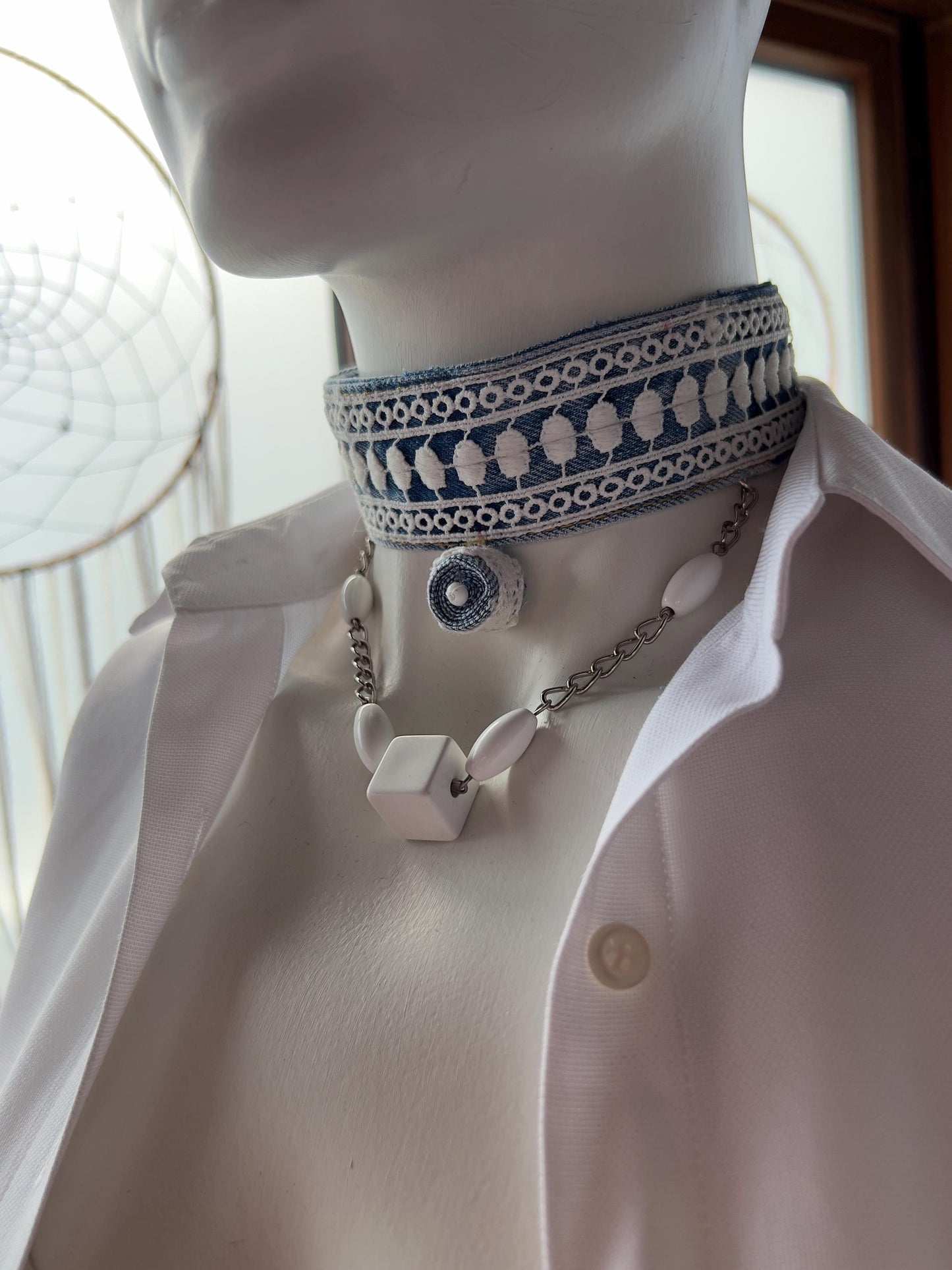 Denim Takı Seri : BEYAZ MELEK